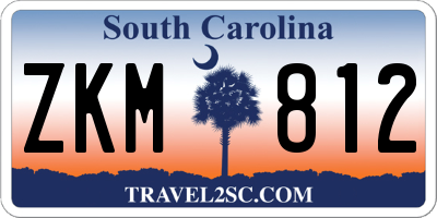 SC license plate ZKM812