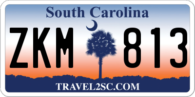 SC license plate ZKM813