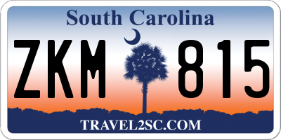 SC license plate ZKM815