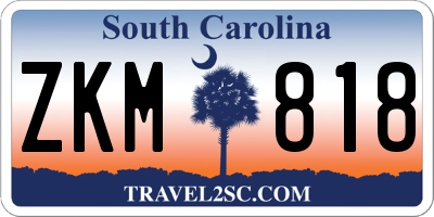 SC license plate ZKM818