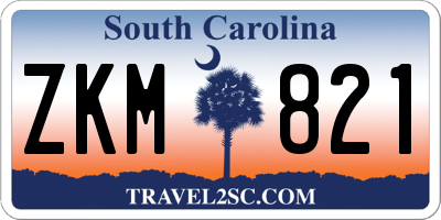 SC license plate ZKM821