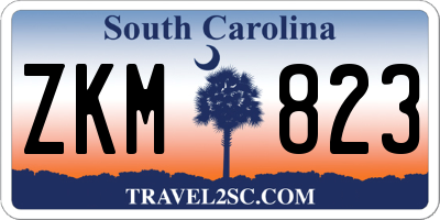 SC license plate ZKM823