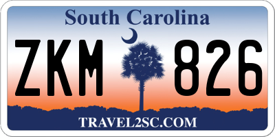 SC license plate ZKM826