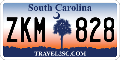 SC license plate ZKM828