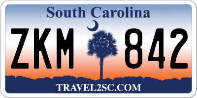 SC license plate ZKM842