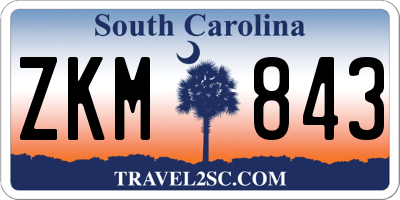 SC license plate ZKM843