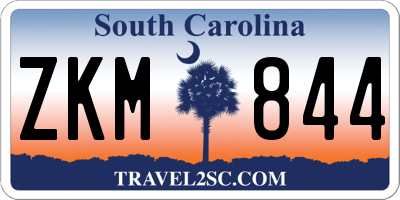 SC license plate ZKM844