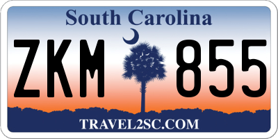 SC license plate ZKM855