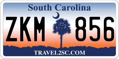 SC license plate ZKM856