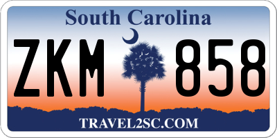 SC license plate ZKM858