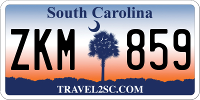 SC license plate ZKM859