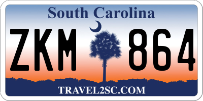SC license plate ZKM864