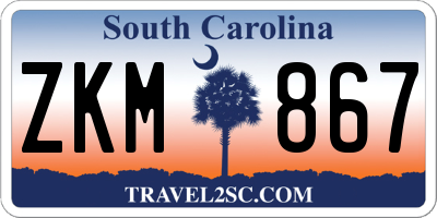 SC license plate ZKM867