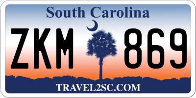 SC license plate ZKM869