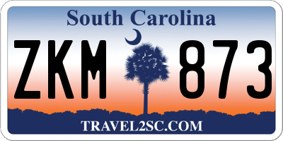 SC license plate ZKM873