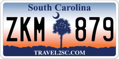 SC license plate ZKM879