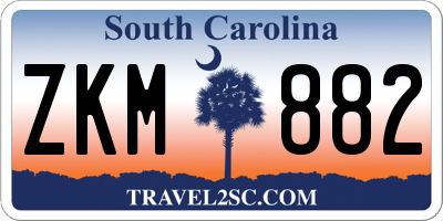 SC license plate ZKM882