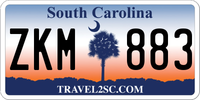 SC license plate ZKM883