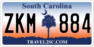 SC license plate ZKM884