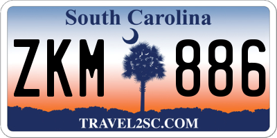 SC license plate ZKM886