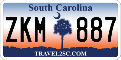 SC license plate ZKM887