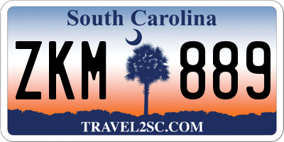 SC license plate ZKM889