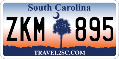 SC license plate ZKM895