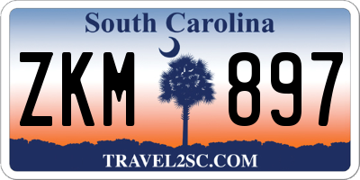 SC license plate ZKM897