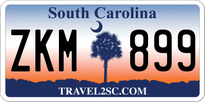 SC license plate ZKM899