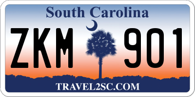 SC license plate ZKM901