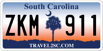 SC license plate ZKM911
