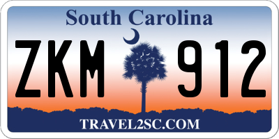 SC license plate ZKM912