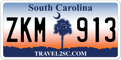 SC license plate ZKM913