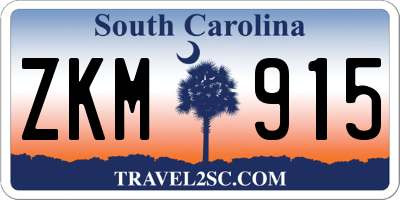 SC license plate ZKM915