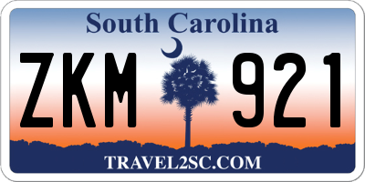 SC license plate ZKM921