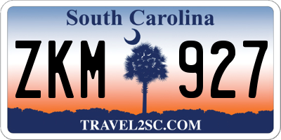 SC license plate ZKM927