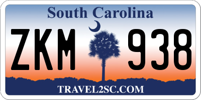 SC license plate ZKM938