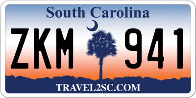 SC license plate ZKM941
