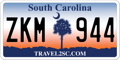 SC license plate ZKM944