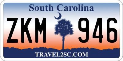 SC license plate ZKM946