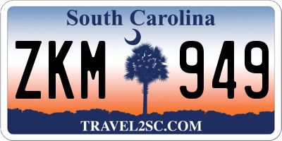 SC license plate ZKM949