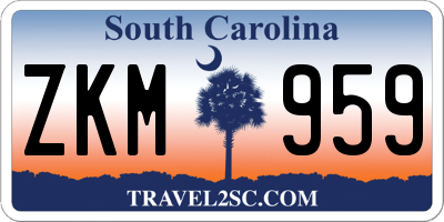 SC license plate ZKM959