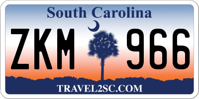 SC license plate ZKM966