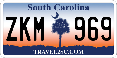 SC license plate ZKM969