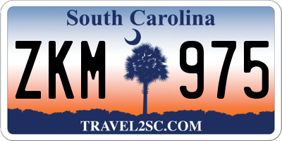 SC license plate ZKM975