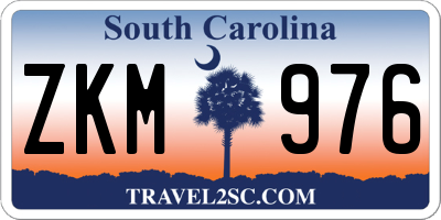 SC license plate ZKM976