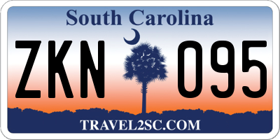 SC license plate ZKN095