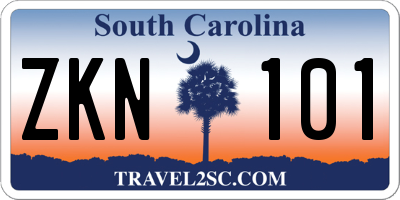 SC license plate ZKN101