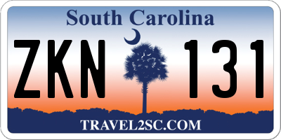 SC license plate ZKN131