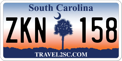 SC license plate ZKN158